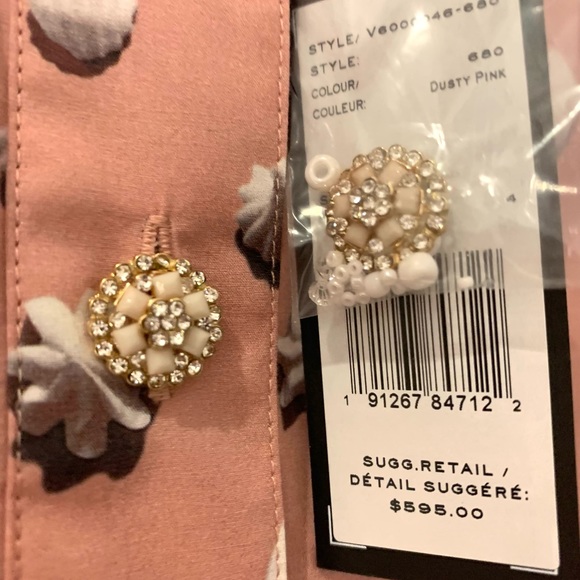 NWT Marc Jacobs The Romantic Blouse Dusty Pink Embellished Crystals - Picture 4 of 8